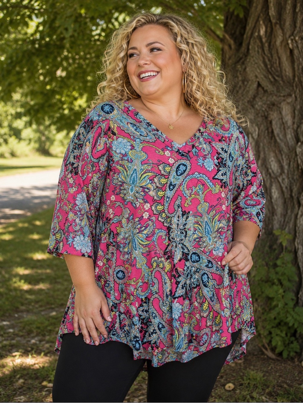 Women’s high low Tunic top